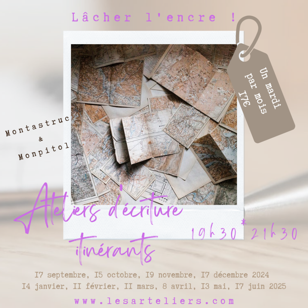 Illustration événement Atelier d’écriture à Montastruc – 13 mai